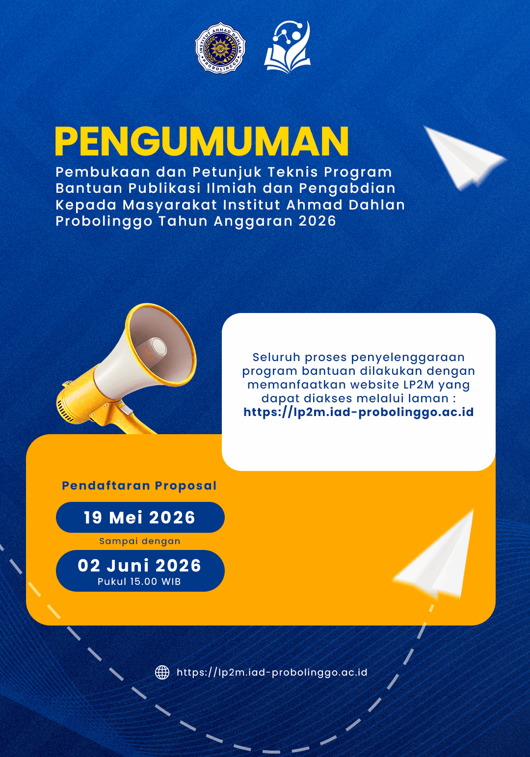 Program Bantuan Publikasi Ilmiah dan Pengabdian kepada Masyarakat Institut Ahmad Dahlan Probolinggo
